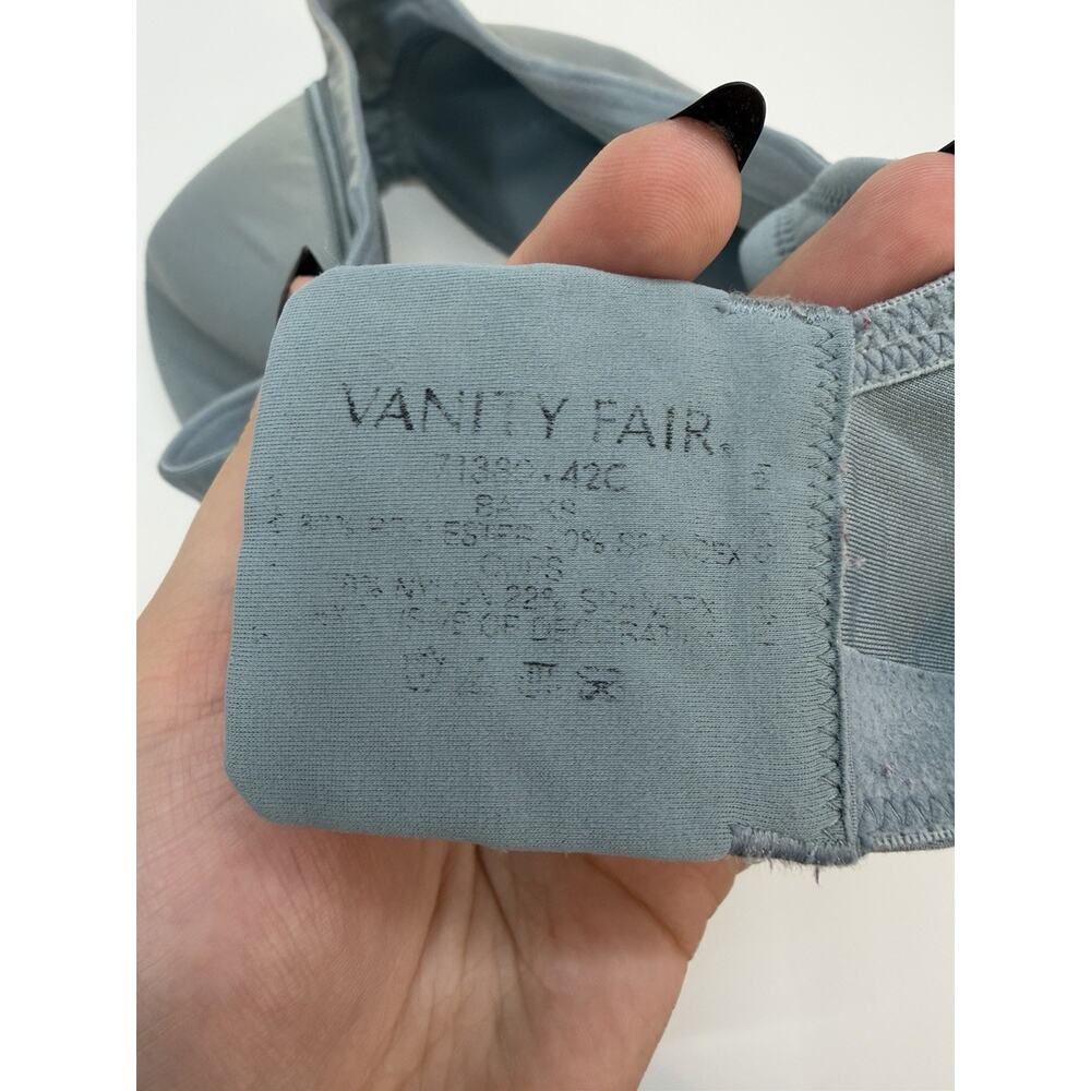Vanity Fair Womens Bra Size 42C Backs Blue Wireless Adjustable Bra 71330 - Picture 4 of 9
